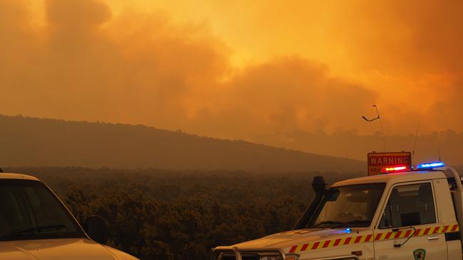 Miena Tasmania with bushfires engulfing the town from earlier this week. Picture: EMMA GARDNER/TFS