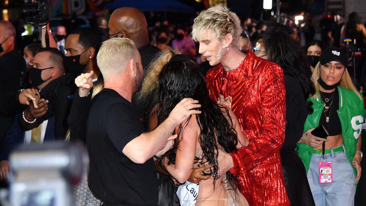 Things got heated on the red carpet. Picture: ANGELA WEISS / AFP