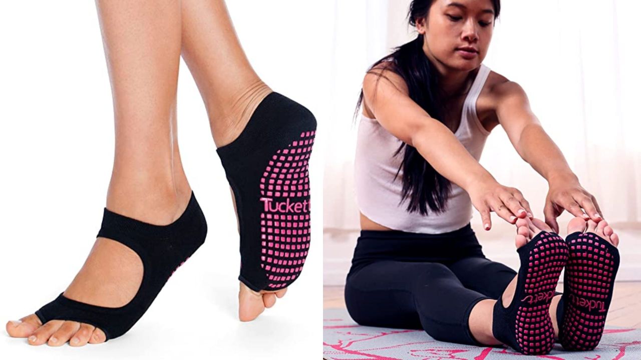 The perfect anti slip socks, PIVOT BARRE SOCKS from Alo Yoga! Wear