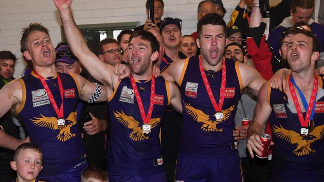 Adam Parker (second left) now coaches Vermont, while those pictured next to him have all since moved on. Picture: AAP Image/James Ross