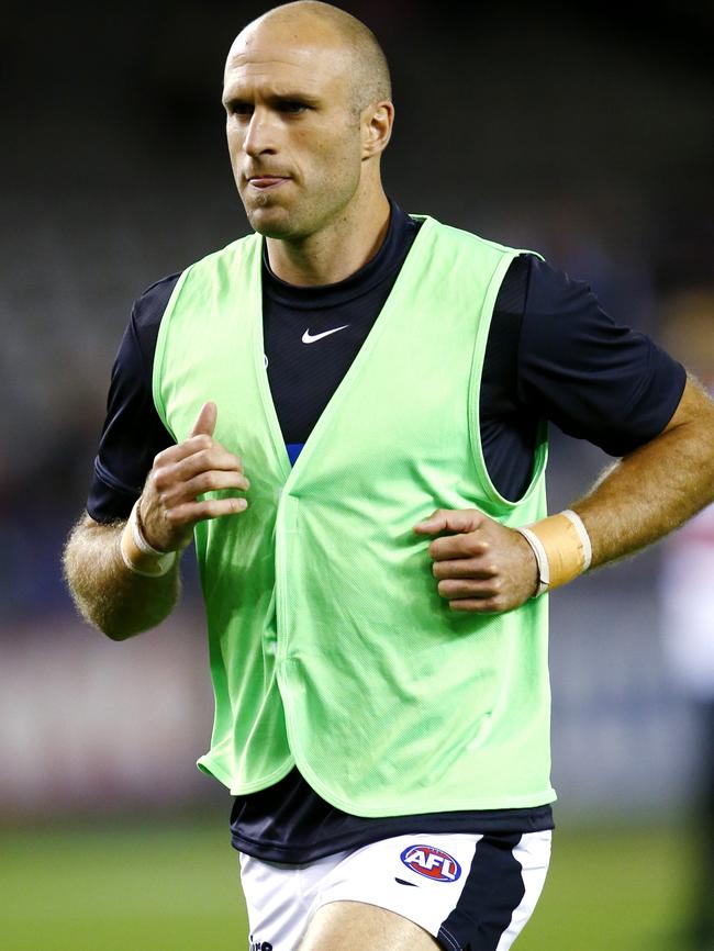 Chris Judd as the sub for Carlton.