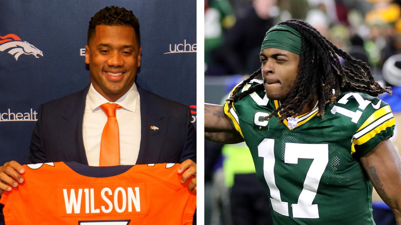 Russell Wilson and Davante Adams are set to make the AFC West the toughest division in the league. Picture: Getty Images