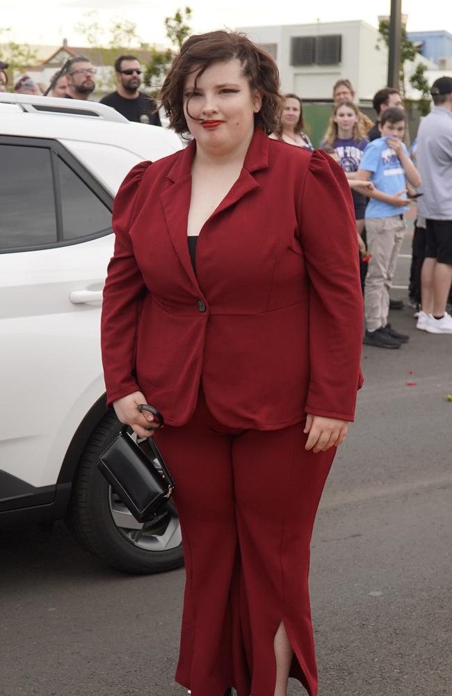 Samantha Boland arriving at the 2023 Kingaroy State High School formal.
