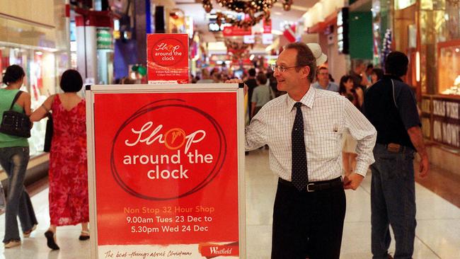 Centre Manager of Westfield Chermside, Paul Swerdlow, prepares for the Christmas rush with 24hr shopping approved. Picture: Russell Shakespeare