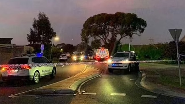 Scene image from where a teen was found dead in Melbourne's Taylors Lakes