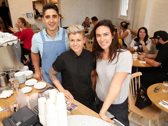 Mammoth owners Loren and Jamie McBride and chef Emma Jeffrey.