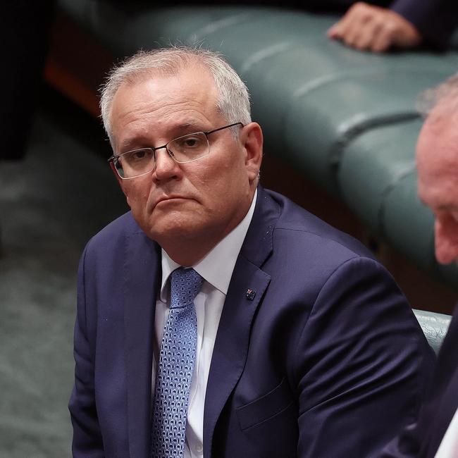 Despite suffering a huge hit in the polls, Prime Minister Scott Morrison isn’t going anywhere, for now. Picture: NCA Newswire/Gary Ramage