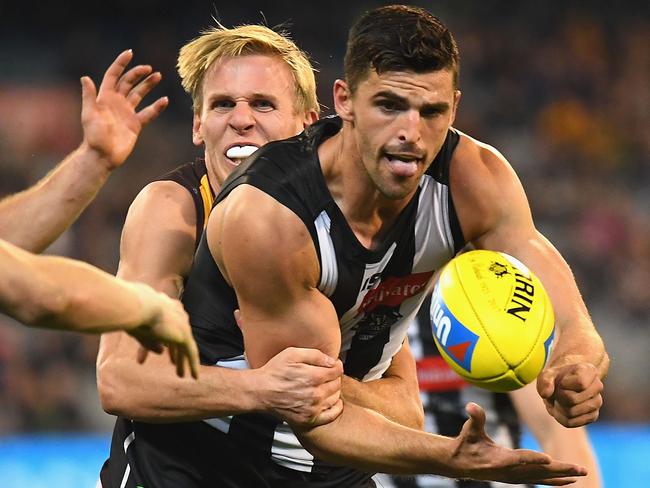 Scott Pendlebury was perfect on Saturday night and the coaches noticed. Picture: Getty Images