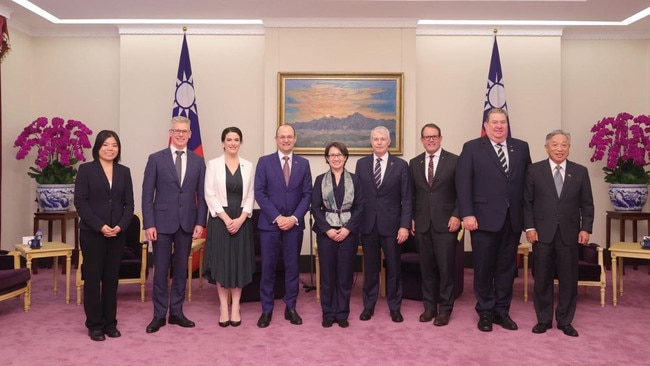 Tasmanian Senator Claire Chandler (pictured third from the left) with the Australian delegation sent to Taiwan. Picture: Senator Claire Chandler Instagram.