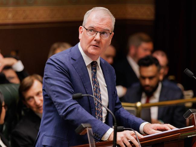 SYDNEY, AUSTRALIA - NewsWire Photos, March 18, 2025. Attorney General of NSW Michael Daley lays into the opposition during NSW Parliament question time. Picture: NewsWire / Max Mason-Hubers