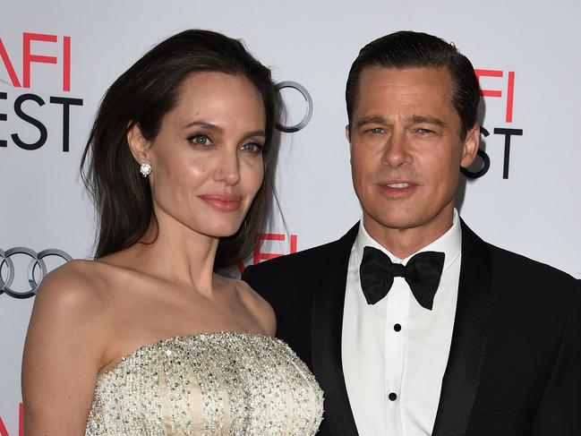 Jolie with Brad Pitt in 2015. Picture: AFP