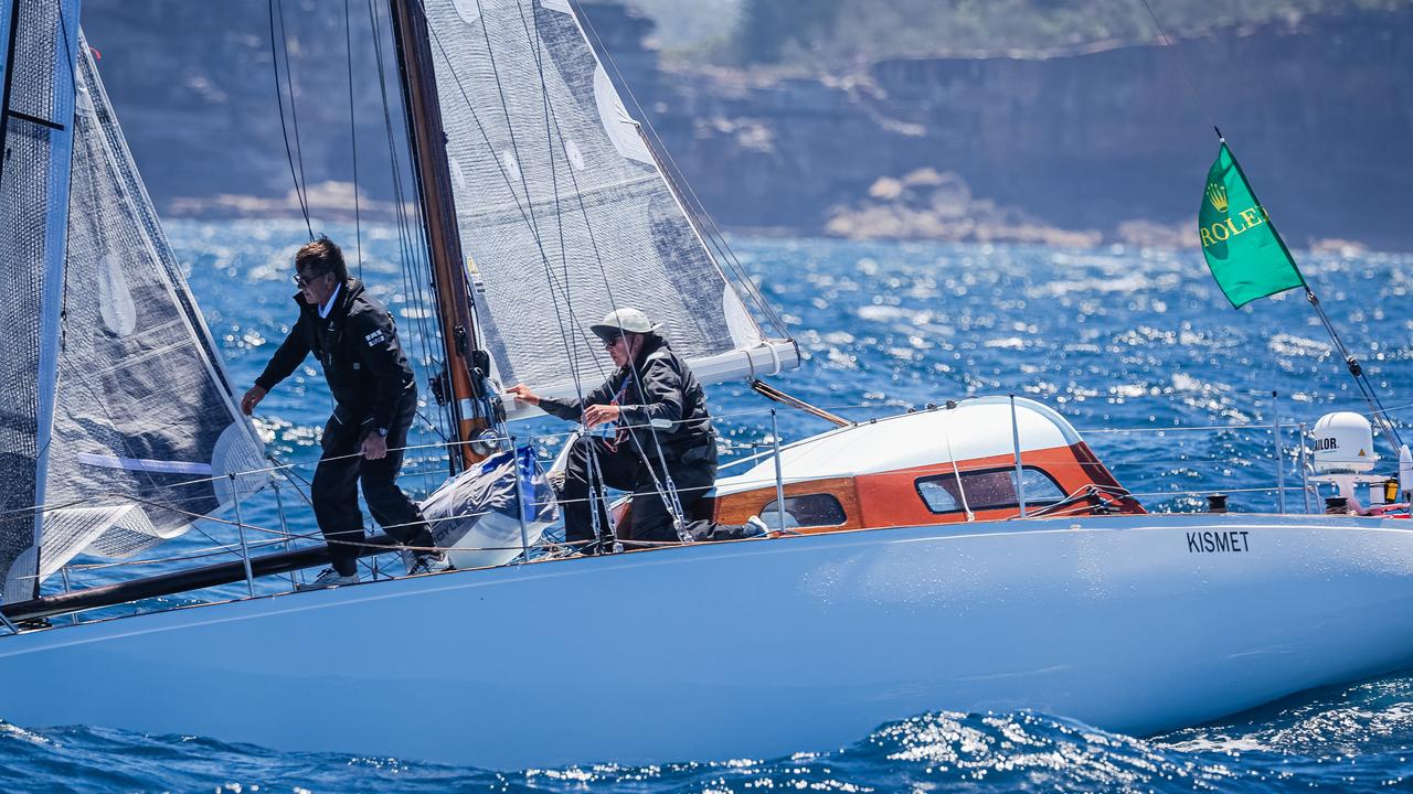 Sydney to Hobart timber minnow Kismet battling her way to Hobart in