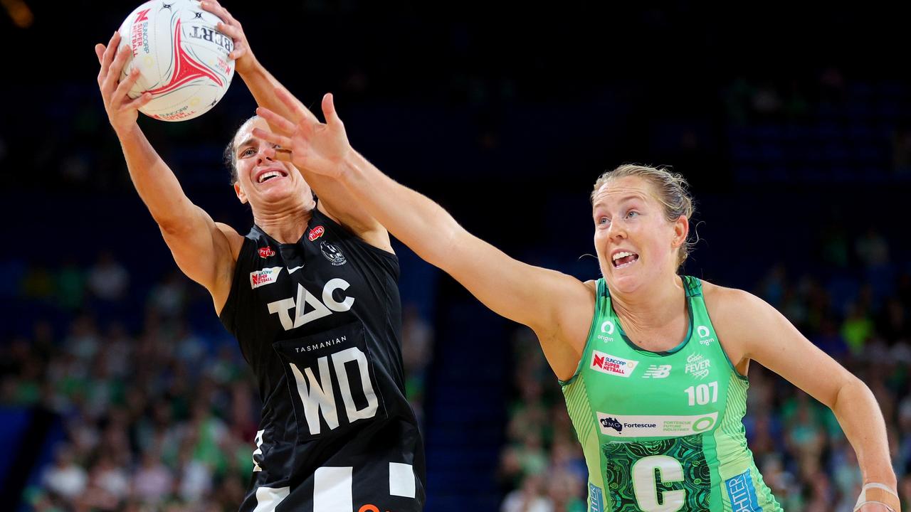 Ash Brazill (left) will finish her Super Netball career this year. Picture: Getty Images