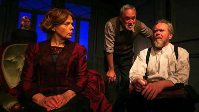 Sophine Livingston-Pearce (rear left), Lyn Wilson, David Roach and Chris Duncan in Ghosts, by Independent Theatre. Picture: Supplied