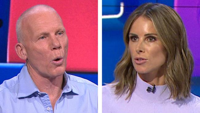 Robbie Slater and Candice Warner didn't see eye-to-eye on the former's controversial column about Sam Kerr. Picture: Supplied