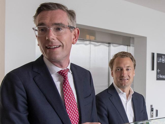 Premier Dominic Perrottet and Manly MP James Griffin at the official opening of the Adolescent and Young Adult Hospice in Manly. Pictures: Simon Bullard