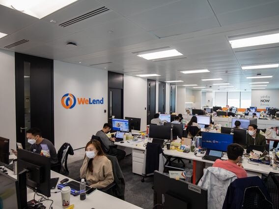 Some virtual lenders, like WeLab Bank, offer flexible loans and group saving plans that allow users to earn higher interest rates as more users place deposits. PHOTO: PAUL YEUNG/BLOOMBERG NEWS