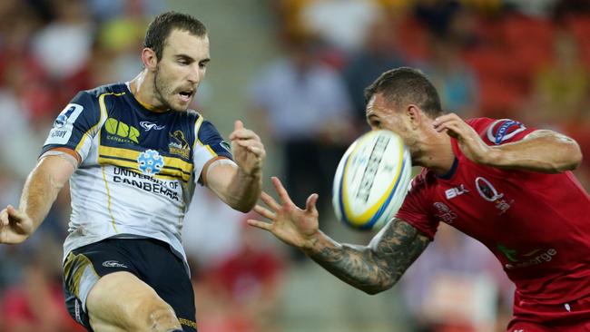 Nic White of the Brumbies during the Super Rugby match between the Queensland Reds and the Brumbies. Pic Darren England.