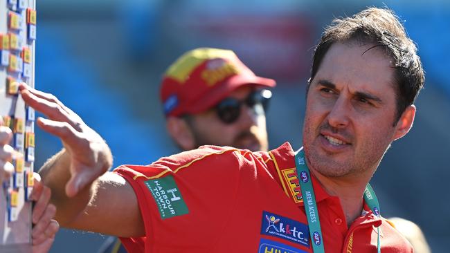 Gold Coast has sacked AFLW coach Cam Joyce despite making the finals last season. Picture: Steve Bell / Getty Images