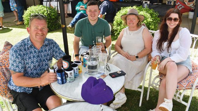 The Gippsland Beer Fest in Tinamba on Saturday, November 16, 2024: Cade Dowie, Connor Dowie, Jo Dowie and Casey Dowie. Picture: Jack Colantuono