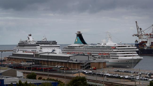 The Vasco da Gama and MV Artania moored at Fremantle Port. Piccture: Colin Murty