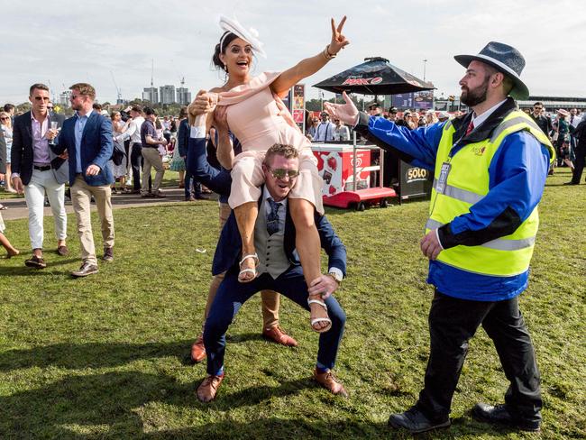 A game of trust. Picture: Jake Nowakowski/News Corp Australia