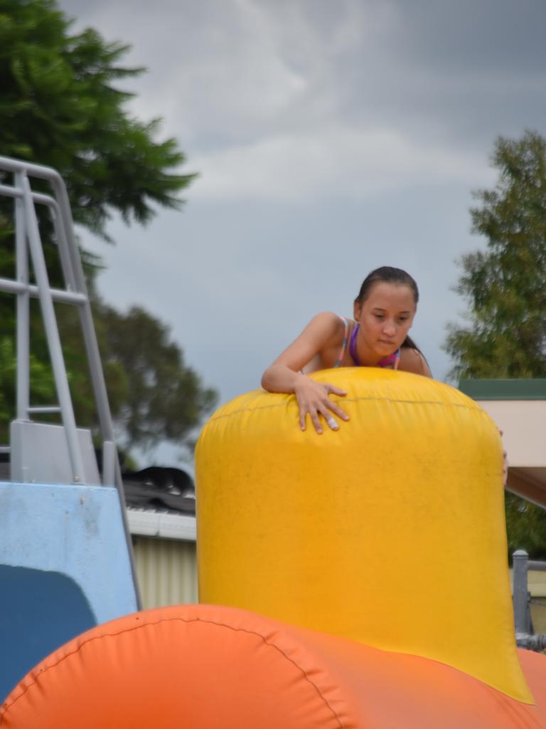 PARTY TIME: There were plenty of splatters and splashes at Dalby's pool party on Saturday.