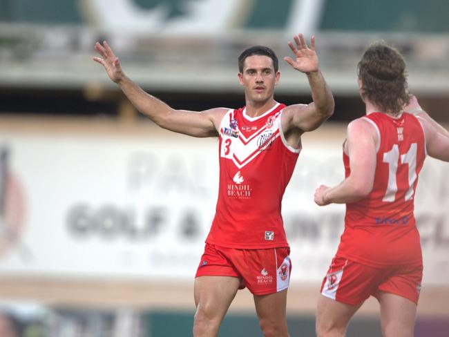 Brodie Carroll playing for Waratah against Palmerston in Round 2 of the 2024-25 NTFL season. Picture: Pema Tamang Pakhrin