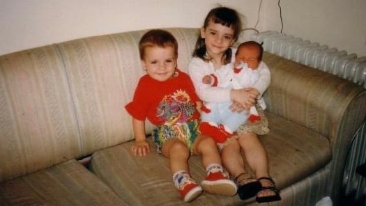 Dylan Glendenning with his brother Josh and sister Sarah in Casino.