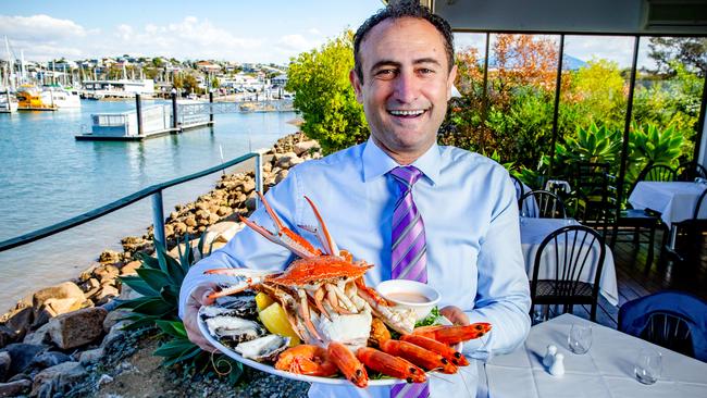 Neil Jedid at Wilson’s Boathouse in Manly. Picture: AAP/Richard Walker