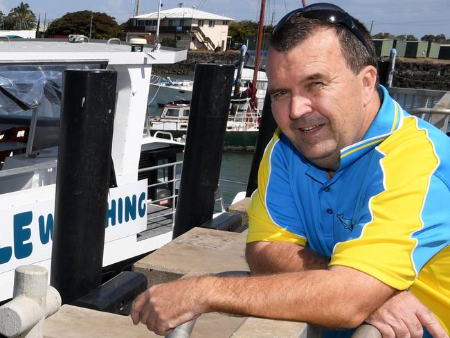 BUNDABERG WHALE WATCHING: Ian Brookfield at Burnett Heads.