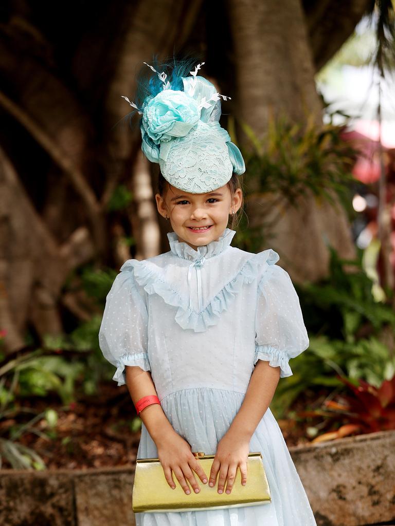 Race day at the Mareeba Turf Club. Fashions on the field 5 and under winner Faith Beckham, 5, from Gordonvale. Picture: Stewart McLean