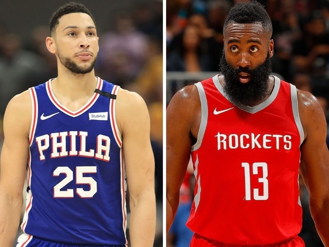 Ben Simmons and James Harden