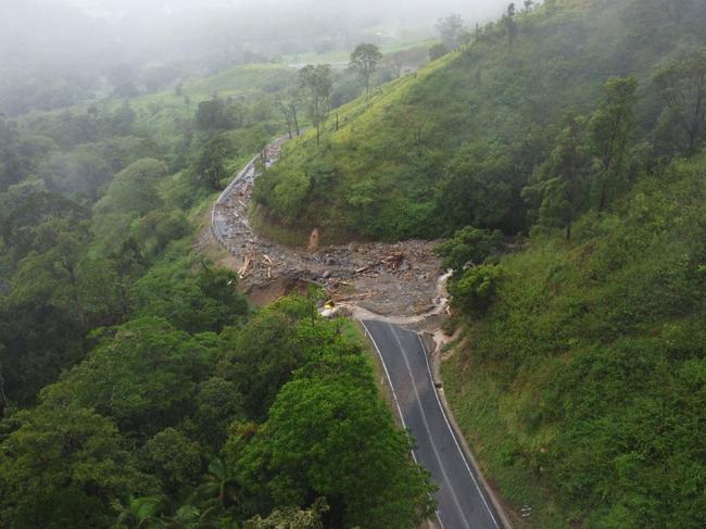 Mackay-Eungella Road was closed in both directions on Eungella Range due to extensive damage caused by heavy rainfall.