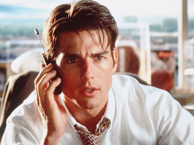 Actor Tom Cruise in 1996 film "Jerry Maguire". Cruise/Actor P/