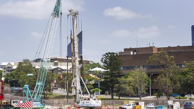 Cross River Rail construction at Woolloongabba.