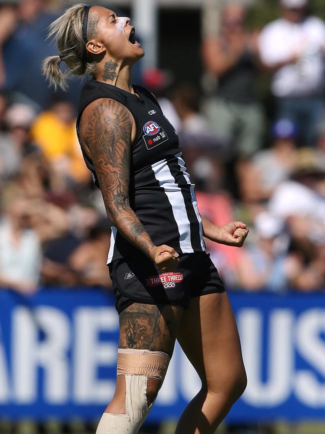 Moana Hope on the footy field. Picture: Wayne Ludbey