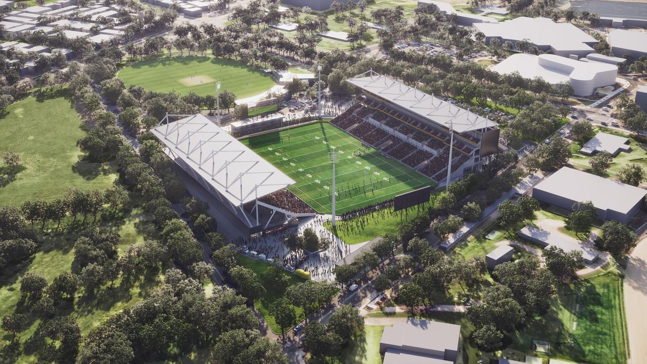 Artist impression of new Penrith Panthers stadium