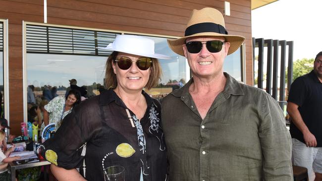 Anita Lynch and Racing Victoria COO Vaughn Lynch at Moama Bowling Club Echuca Cup. Picture: David Smith