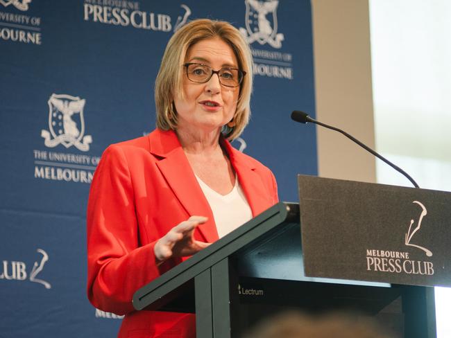 Jacinta Allan is dominating the narrative on what are likely to be two election-defining issues. Picture: Melbourne Press Club