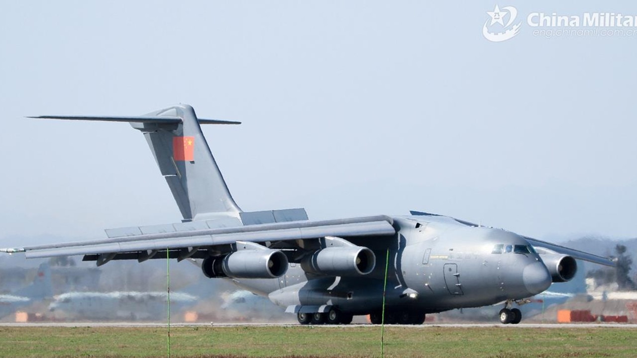 A Y-20 large transport aircraft, which China has deployed over Taiwan. Picture: Liu Shu