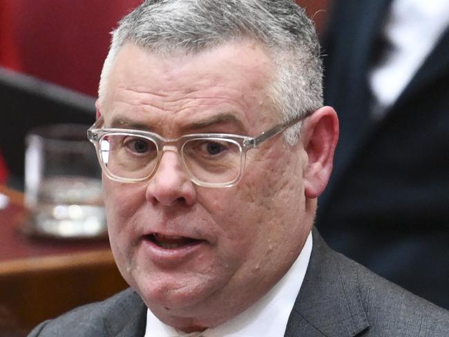 CANBERRA, Australia - NewsWire Photos - September 18, 2024:  Senator Murray Watt during Question Time in the Senate at Parliament House in Canberra. Picture: NewsWire / Martin Ollman