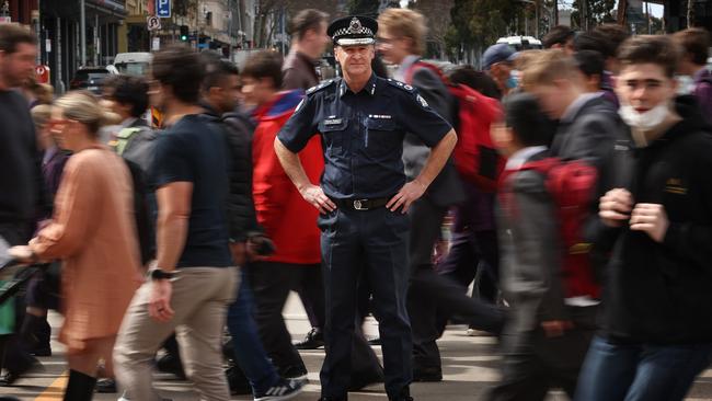 Police Commissioner Shane Patton didn’t enjoy being seen as “the person who’s got the big stick” during lockdowns but it was his job. Picture: David Caird