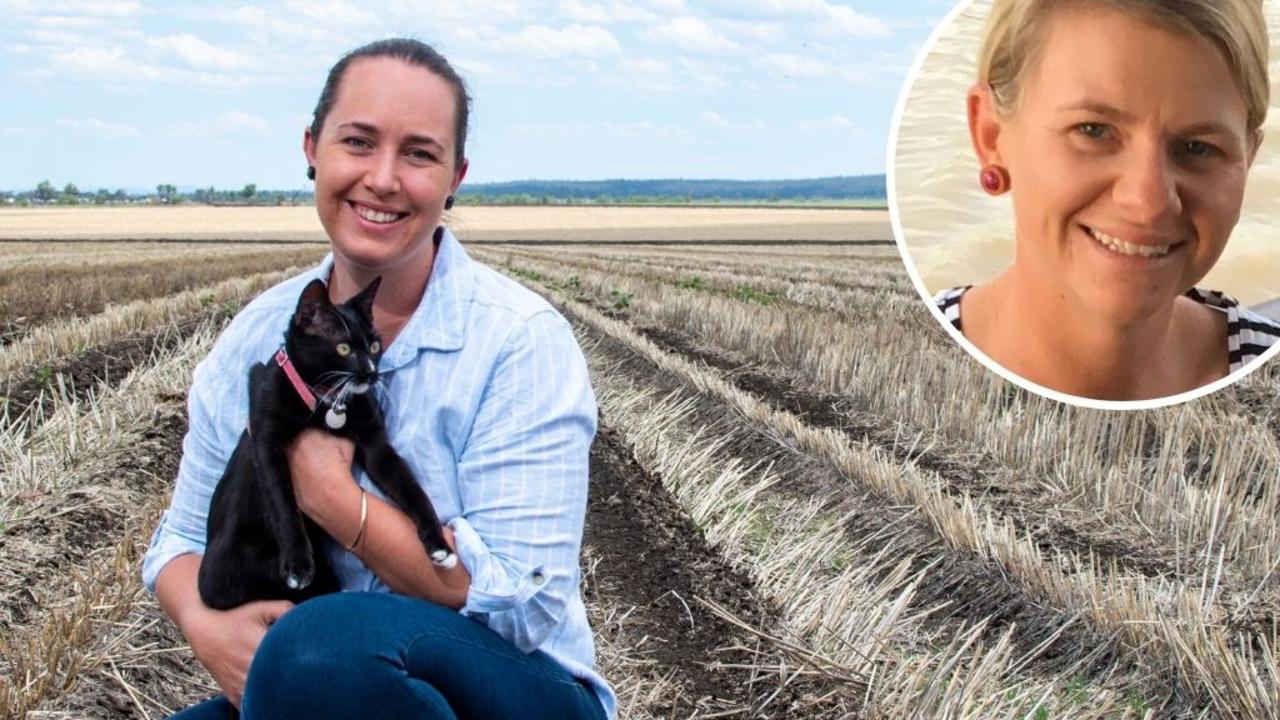 Emerald cotton grower Danni Ingram and Biloela cotton grower Kim Stevens (inset) are high achievers in their field.