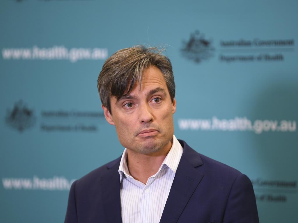 Dr Nick Coatsworth said he would not support mandatory vaccinations for hospital and aged care workers. Picture: AAP