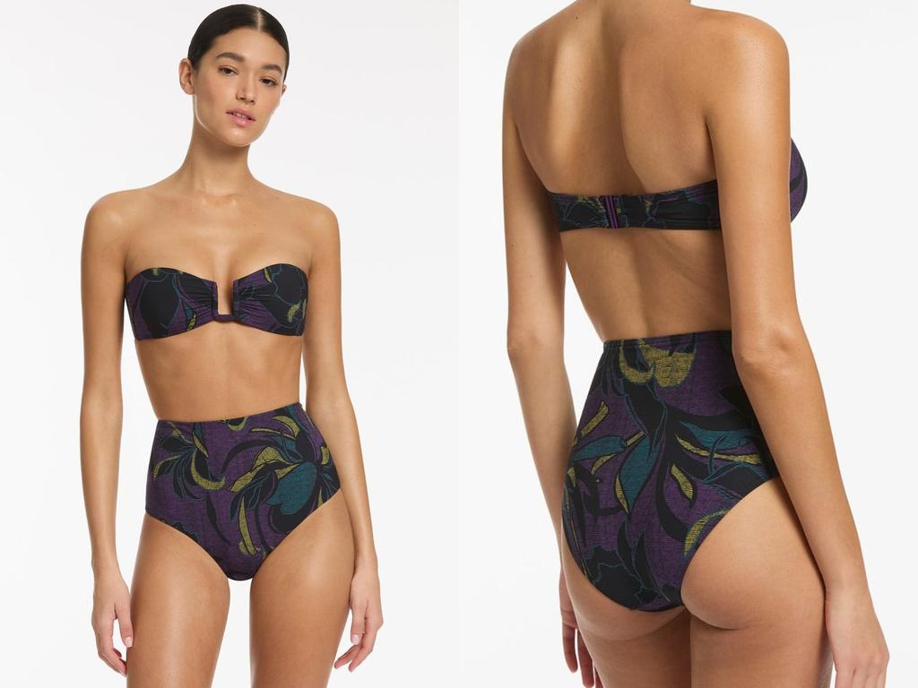 Midnight Tropical Bikini Top and Bottom. Picture: JETS.