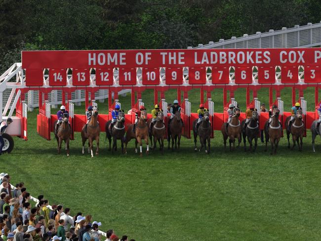 Ladbrokes Greatest Ever Cox Plate virtual race. Picture: Supplied