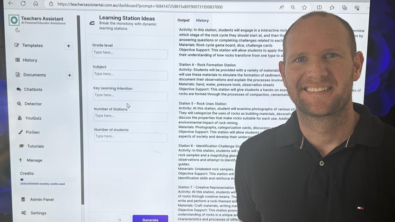 Launceston teacher Jake Chamberlain is the brainchild of new AI software Teachers Assistant AI.