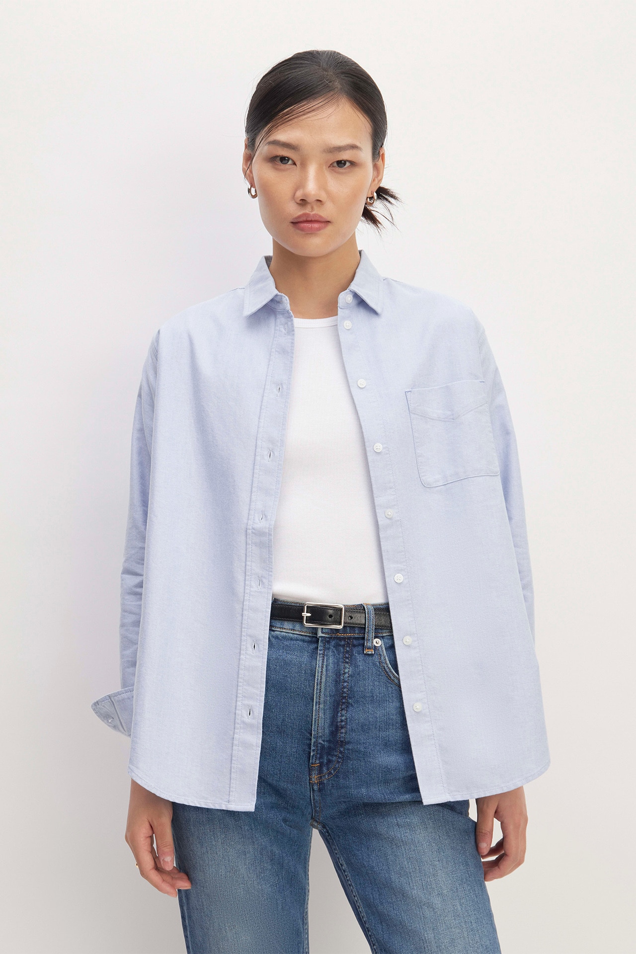 <h3><a href="https://www.everlane.com/" target="_blank" rel="nofollow noopener"><b>Everlane</b></a></h3><p><strong>The Must-Have Oxford Shirt</strong></p><p>Getting a button-up for the office is non-negotiable. This design from Everlane comes in a wide variety of shades, but their light blue is a crowd-pleaser and perfect to wear to work in the summer.</p><p><b>Type: </b>Shirt |<b> Material: </b>100 per cent organic cotton |<b> Colour: </b>Various | <b>Delivery:</b> $13 shipping fee</p><p class="button-common"><a title="Shop now for $147" href="https://www.everlane.com/products/womens-relaxed-oxford-shirt-light-blue" target="_blank" data-cta="Shop now for $147" data-editable="true">Shop now for $147</a></p>