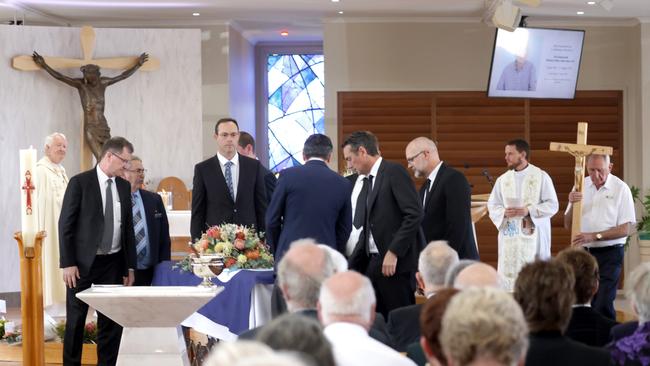 At the State Funeral Service for Mike Ahern AO, at Our Lady of the Rosary Catholic Church, Caloundra, on Friday 25th August 2023 - Photo Steve Pohlner